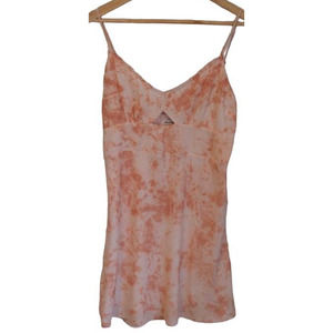 Womens Abercrombie & Fitch Pink Tie Dye Cutout Spaghetti Strap Mini Dress Size M
